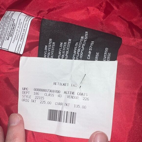 GUESS Womens High-Shine Hooded Puffer Coat Hooded Hot Orange Medium NWOT - Picture 7 of 9